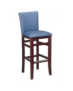 Fully upholstered Magnolia Bar Stool with Nailhead Trim (front)