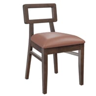 Walnut Wood Open Back Restaurant Chair