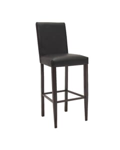 Fully Upholstered Bellini Wood Look Metal Barstool (front)