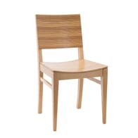 Signature Solid Wood Madison Side Chair with Zebra Pattern 