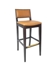 Fully Upholstered Signature Side Bar Stool with Nailhead Trim (front)