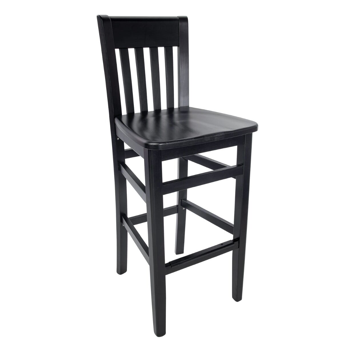 Black Curved Back Commercial Bar Stool