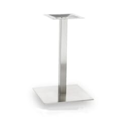 Contemporary Indoor/Outdoor Brushed Stainless Steel Square Table Base (18” x 18