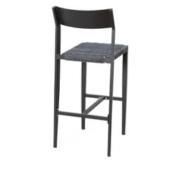 Indoor/Outdoor Restaurant Barstool with Grey Rope Styled Seat  
