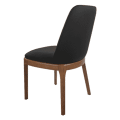 Quick Ship Townsend Restaurant Chair With a Cherry Frame and Black or Brown Vinyl