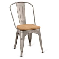 Stackable Indoor Steel Chair - Grey Finish